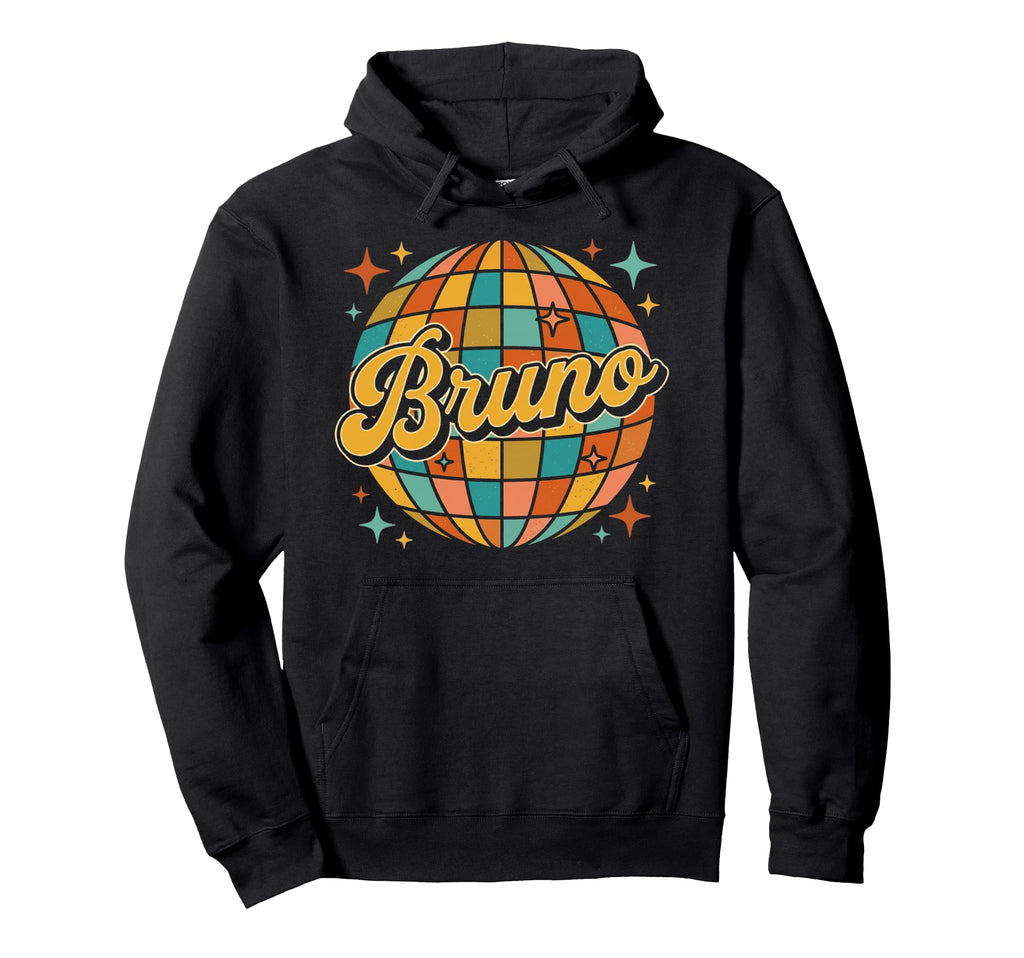 Bruno Groovy Disco Ball Name 70S Hoodie - Graphic Print Unisex - T-Shirt, Sweatshirt, Hoodie