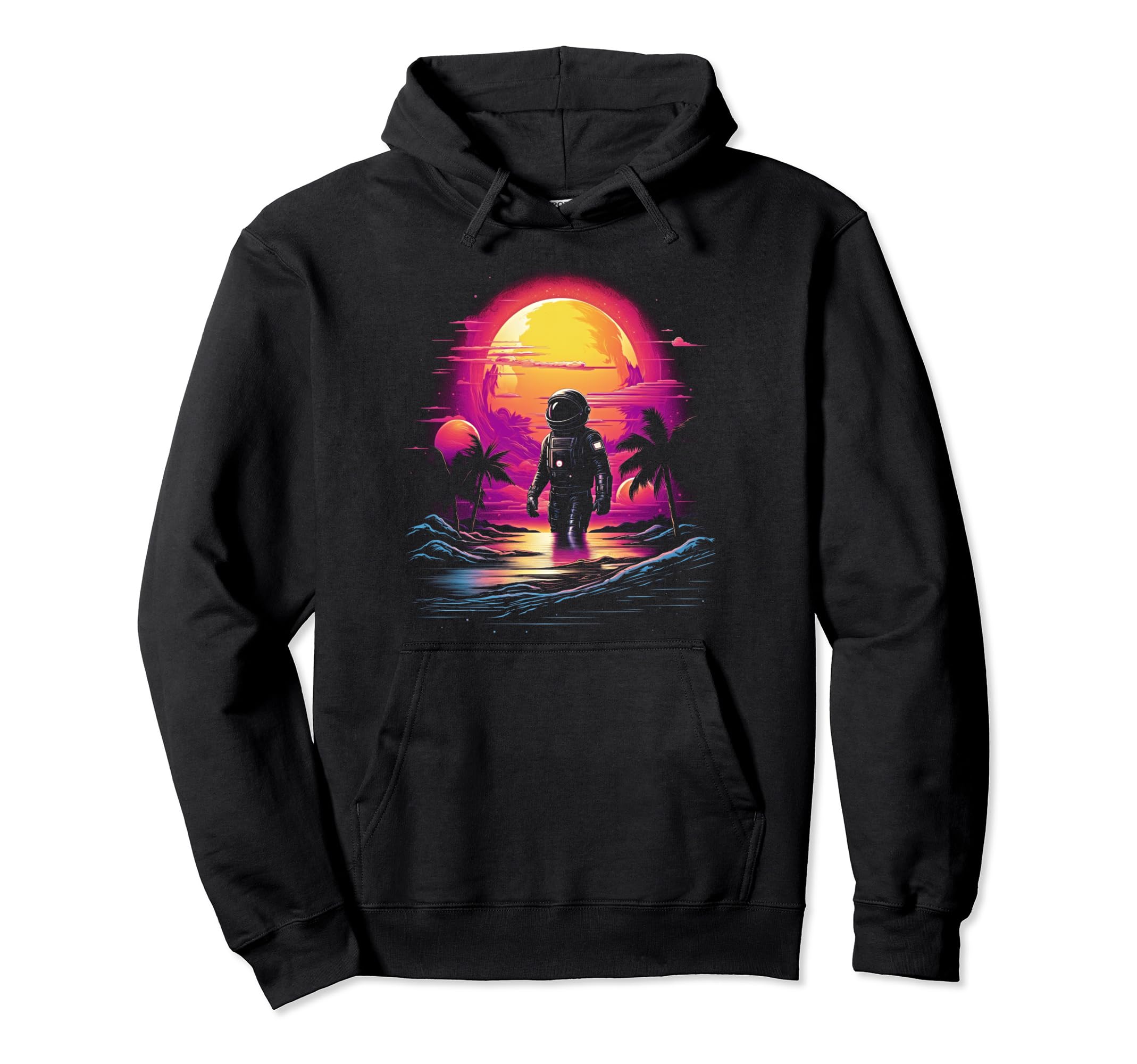 Synthwave Astronaut Cyberpunk 80S Sci Fi 50 Hoodie - Novelty Apparel Unisex - T-Shirt, Sweatshirt, Hoodie