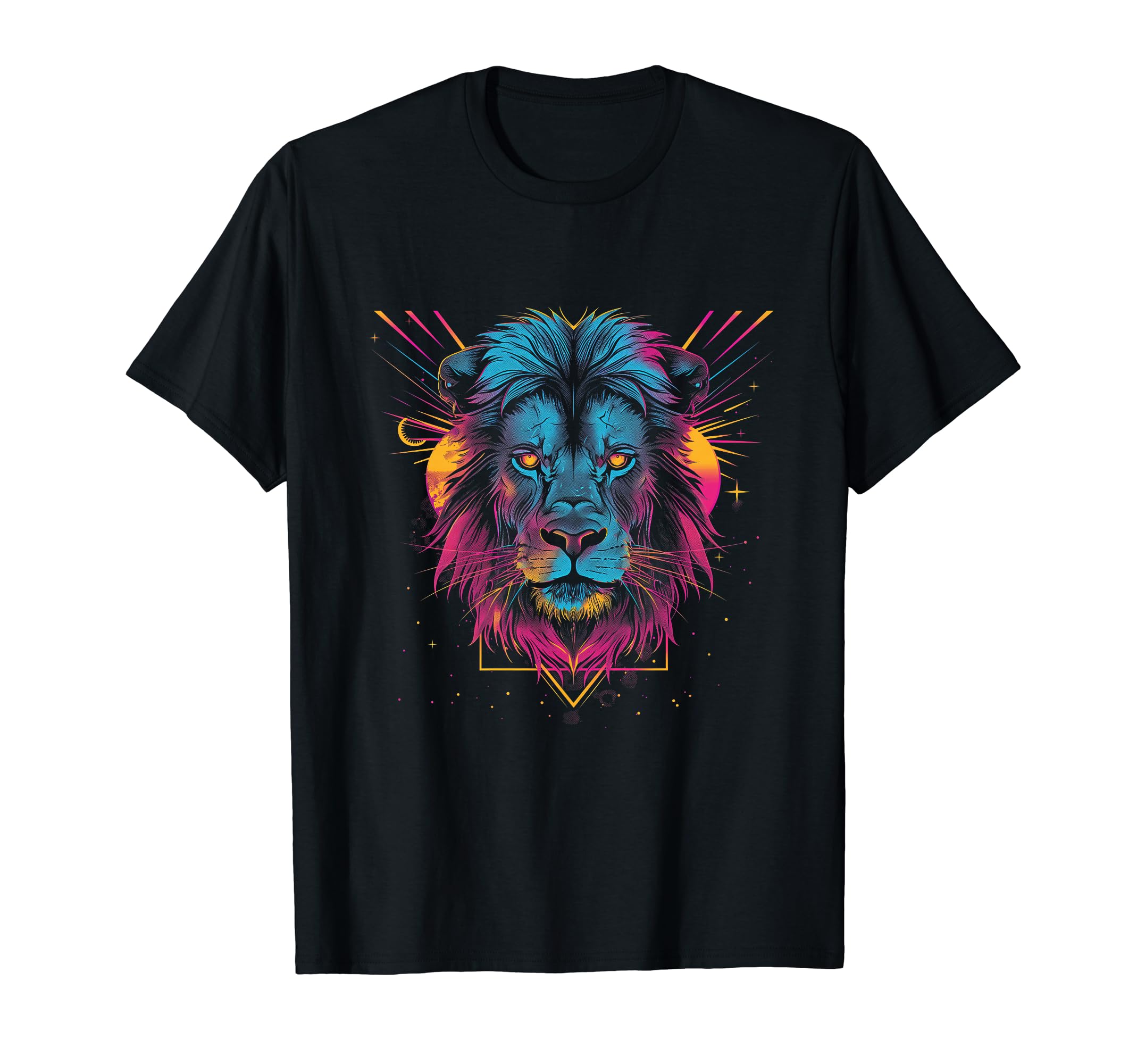 Lion Vaporwave Aesthetic Synthwave T-Shirt - Streetwear Style for Adults - T-Shirt, Sweatshirt, Hoodie