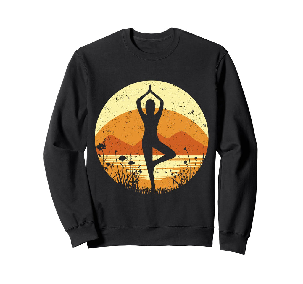 Sunset Yoga Tree Vrikshasan Sweatshirt - Casual Everyday Wear for Adults - T-Shirt, Sweatshirt, Hoodie