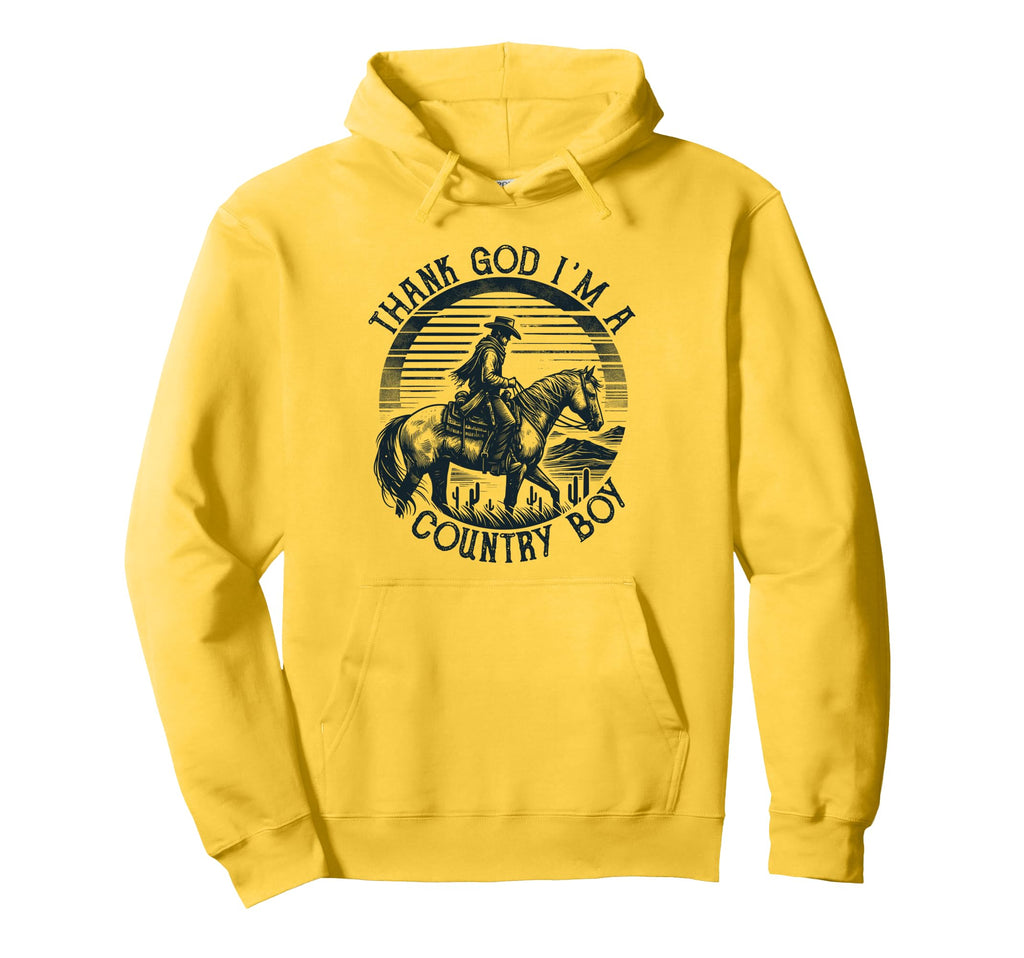 Thank God Im Country Music Cowboy Western Hoodie - Trendy Graphic Men Women - T-Shirt, Sweatshirt, Hoodie