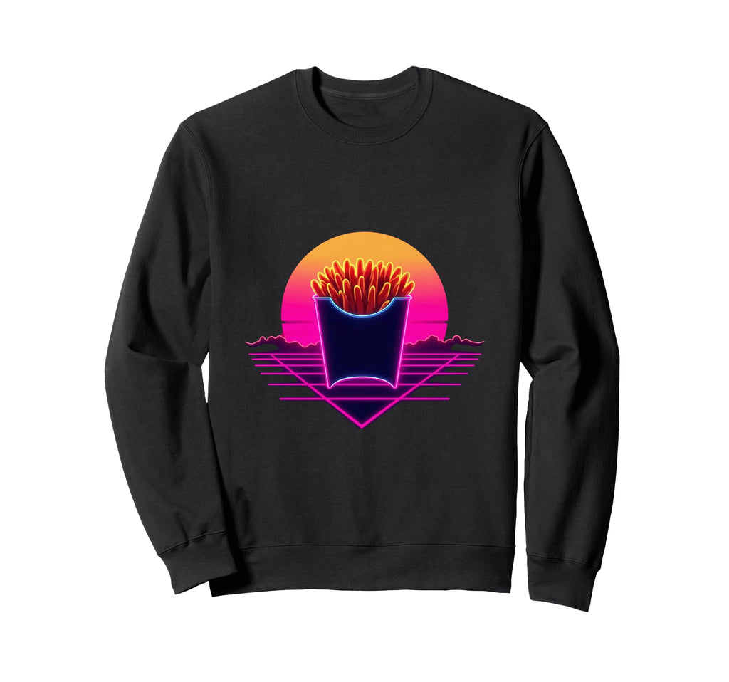 80S Synthwave Pommes French Fries Sweatshirt - Streetwear Style Men Women - T-Shirt, Sweatshirt, Hoodie