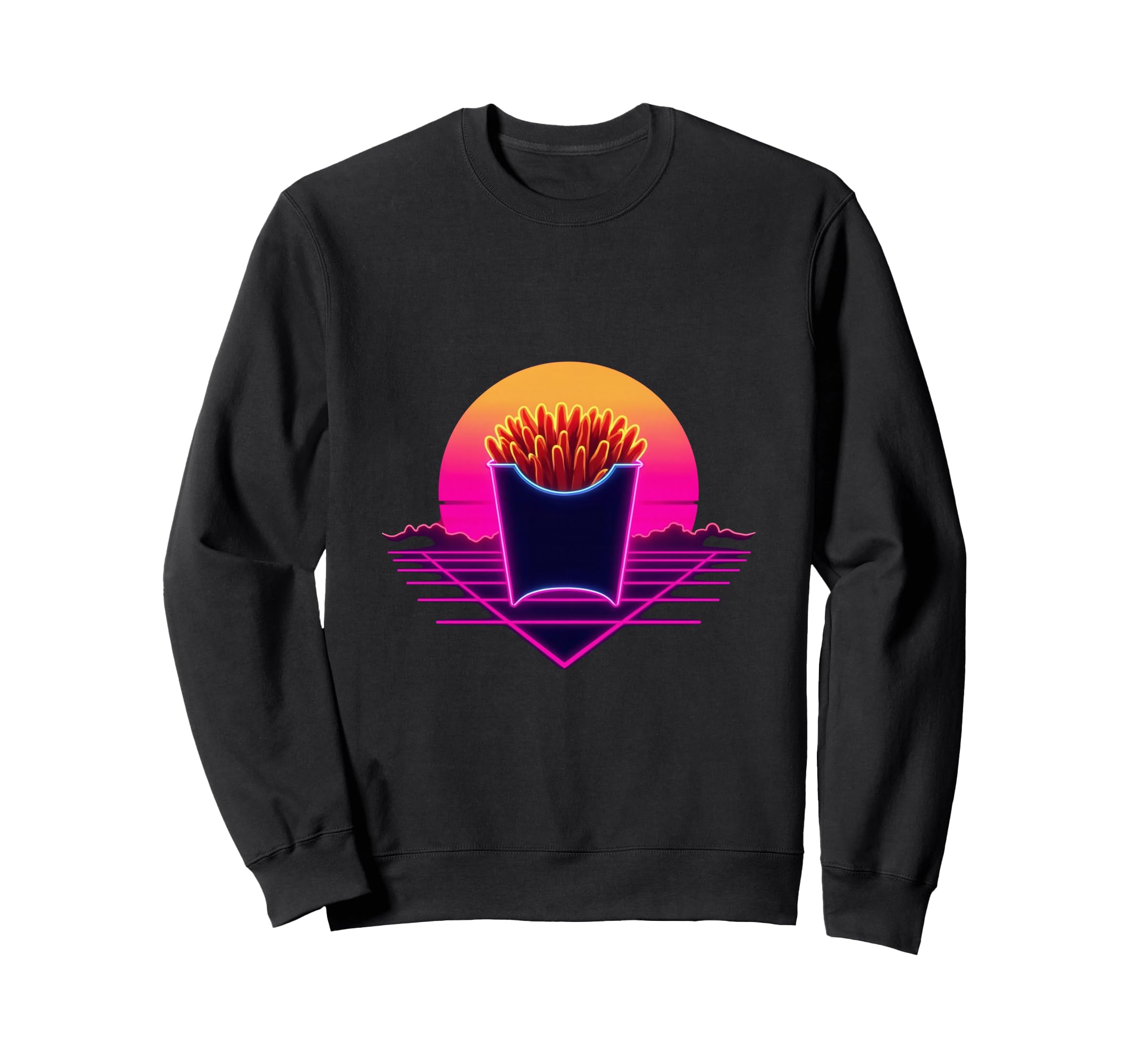 80S Synthwave Pommes French Fries Sweatshirt - Streetwear Style Men Women - T-Shirt, Sweatshirt, Hoodie