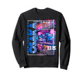 Osaka City 80S Synthwave Sweatshirt - Aesthetic Graphic for Adults - T-Shirt, Sweatshirt, Hoodie