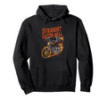Straight Outta Hell Motorcycle Biker Hoodie - Trendy Graphic Unisex - T-Shirt, Sweatshirt, Hoodie