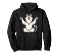 Meditation Huskey Yoga Pose Relaxing Hoodie - Streetwear Style for Adults - T-Shirt, Sweatshirt, Hoodie