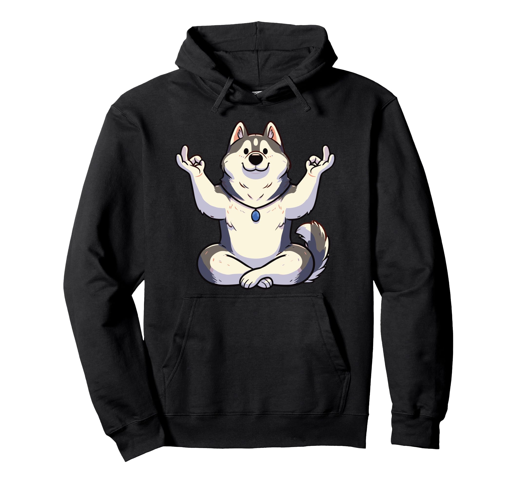 Meditation Huskey Yoga Pose Relaxing Hoodie - Streetwear Style for Adults - T-Shirt, Sweatshirt, Hoodie