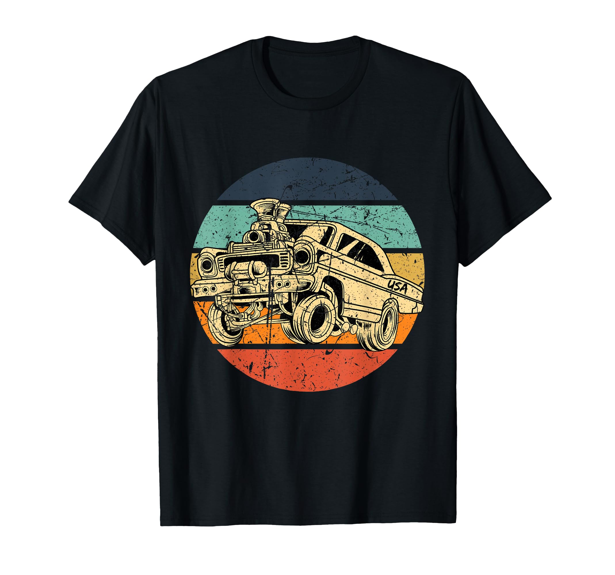 Sunset Cartoon Gasser Car T-Shirt - Casual Everyday Wear for Adults - T-Shirt, Sweatshirt, Hoodie