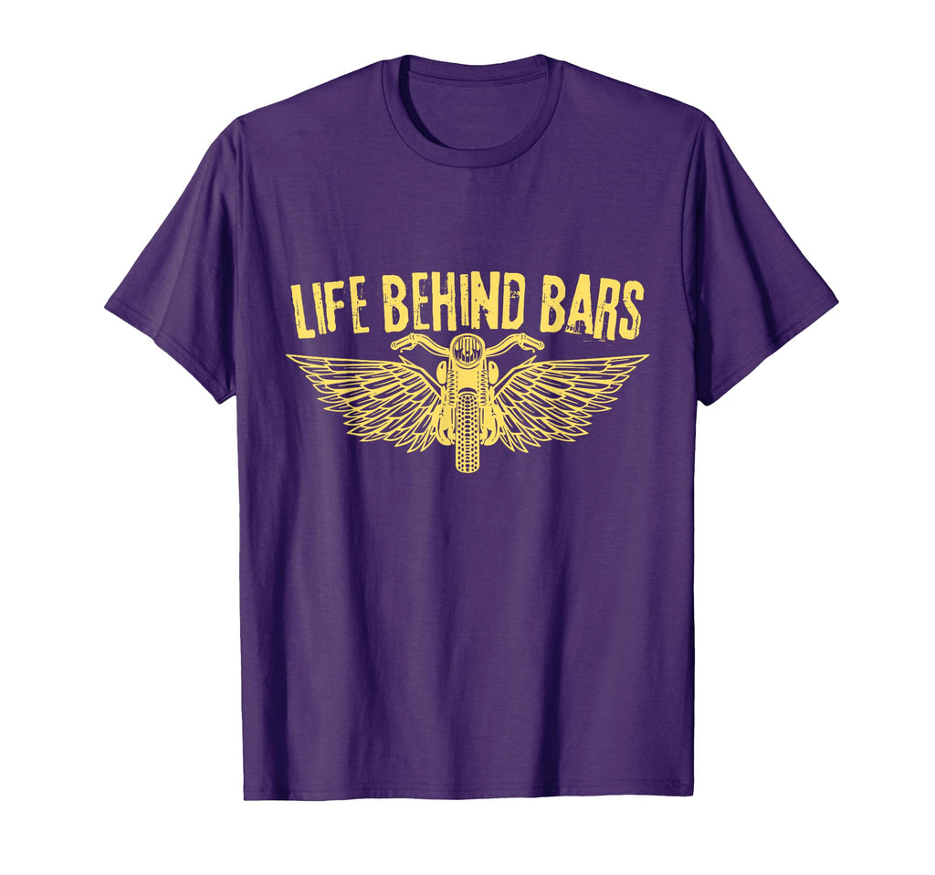 Life Behind Bars Motorcycle Rider T-Shirt - Novelty Apparel for Adults - T-Shirt, Sweatshirt, Hoodie