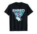 Shred Skiing 80S Synthwave Snowboarder T-Shirt - Graphic Print Unisex - T-Shirt, Sweatshirt, Hoodie