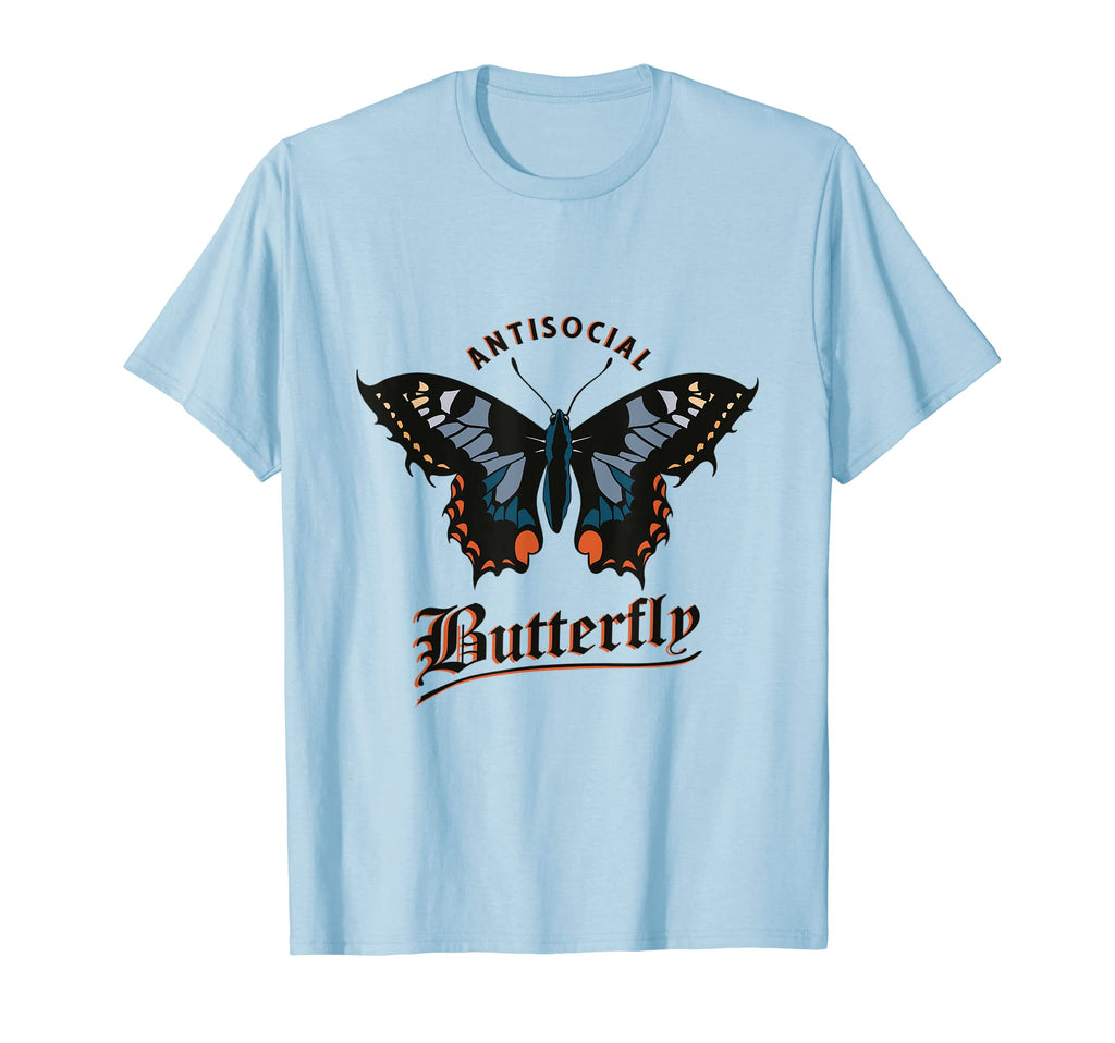 Antisocial Butterfly Fun Mental T-Shirt - Fun Novelty Design for Adults - T-Shirt, Sweatshirt, Hoodie