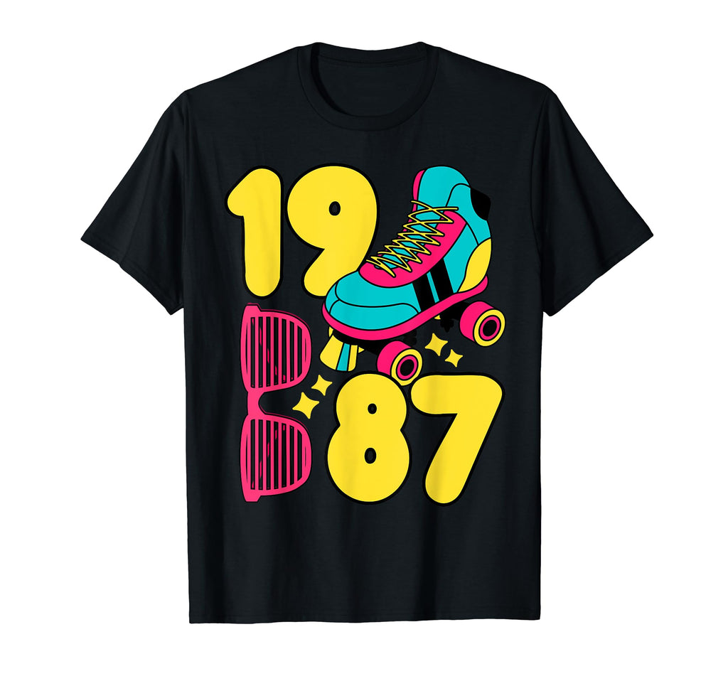 1987 Roller Rink 80S Night Nostalgia T-Shirt - Unique Graphic Unisex - T-Shirt, Sweatshirt, Hoodie