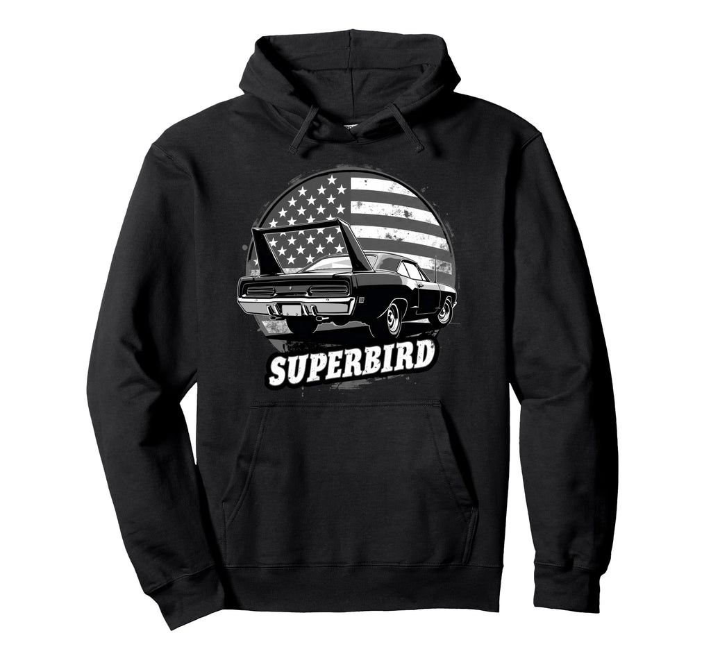 Old School Plymouth Superbird Car Hoodie - Minimalist Print Unisex - T-Shirt, Sweatshirt, Hoodie