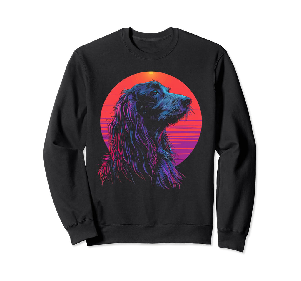 Dog Afghan Hound Vaporwave Sweatshirt - Aesthetic Graphic for Adults - T-Shirt, Sweatshirt, Hoodie