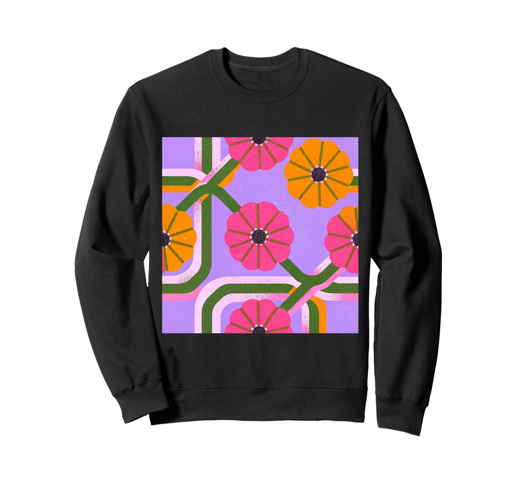 Geometric Abstract Pattern Line Art Sweatshirt - Unique Graphic for Adults - T-Shirt, Sweatshirt, Hoodie
