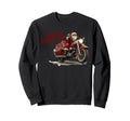 Merry Santa Riding Motorcycle Bike Sweatshirt - Streetwear Style Unisex - T-Shirt, Sweatshirt, Hoodie