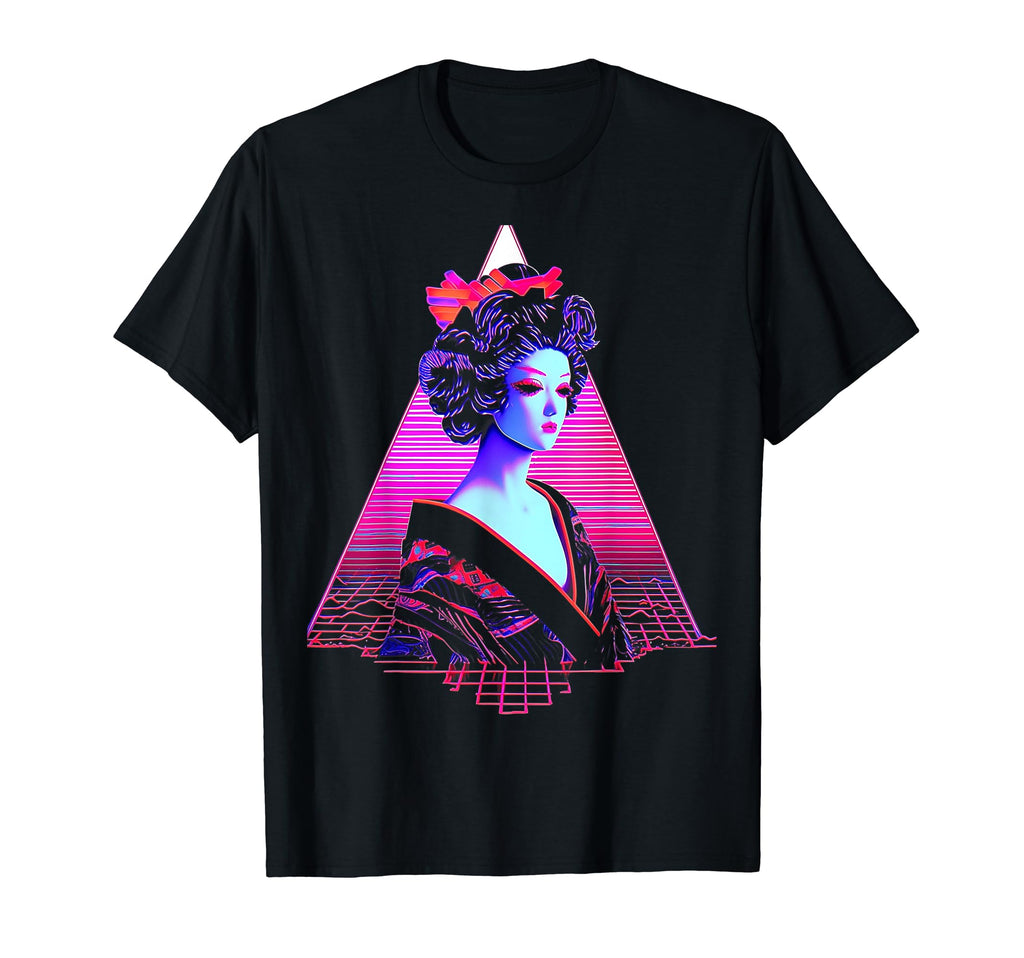 Vaporwave Geisha 80S Synthwave 22 T-Shirt - Trendy Graphic for Adults - T-Shirt, Sweatshirt, Hoodie