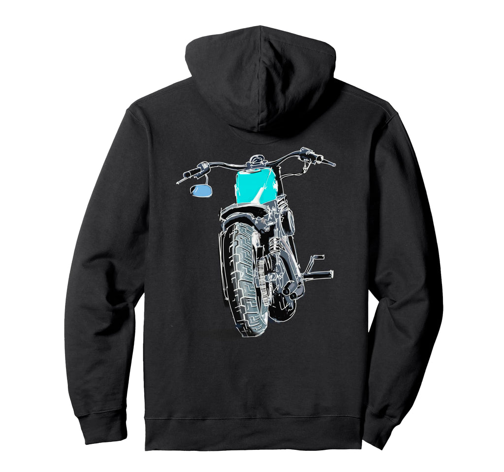 Fat Bobber Sportster Motorcycle Hoodie - Custom Art Print Men Women - T-Shirt, Sweatshirt, Hoodie