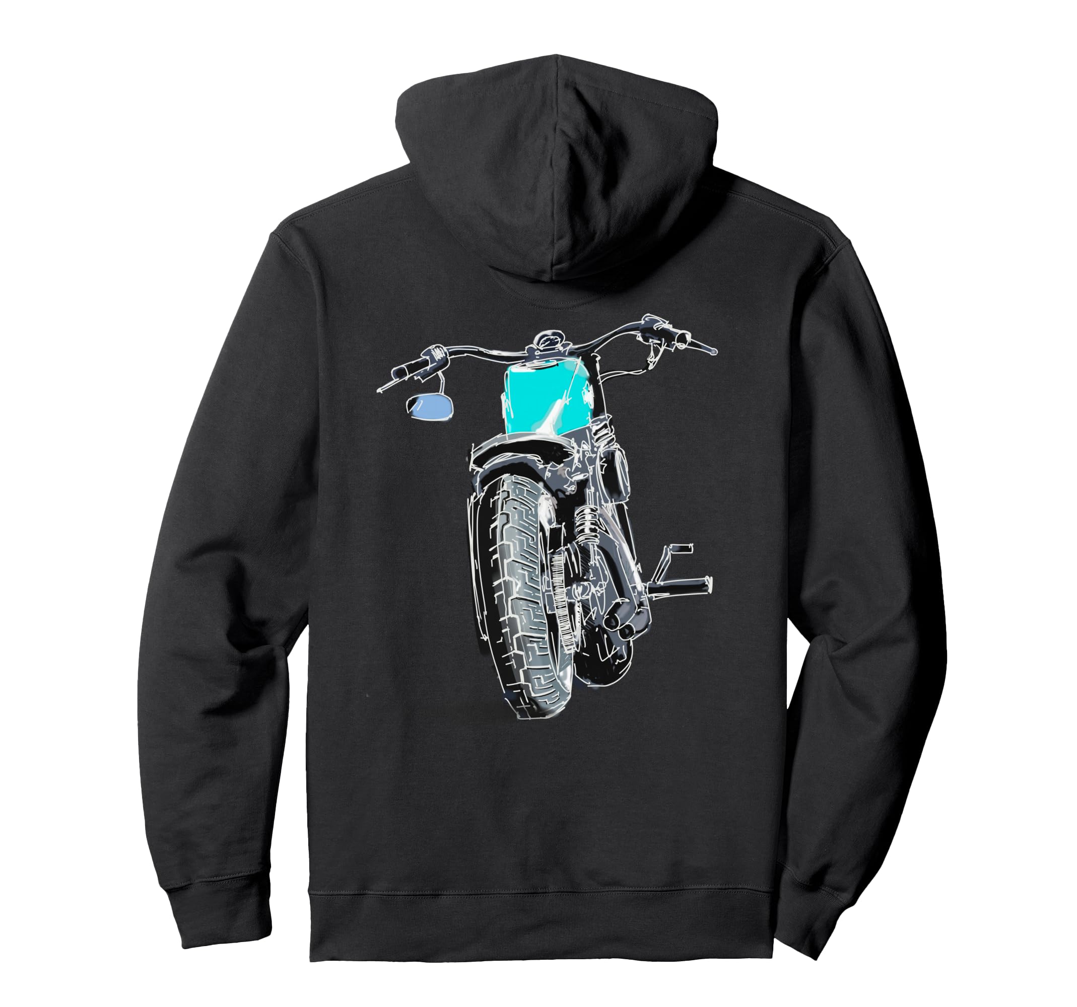Fat Bobber Sportster Motorcycle Hoodie - Custom Art Print Men Women - T-Shirt, Sweatshirt, Hoodie