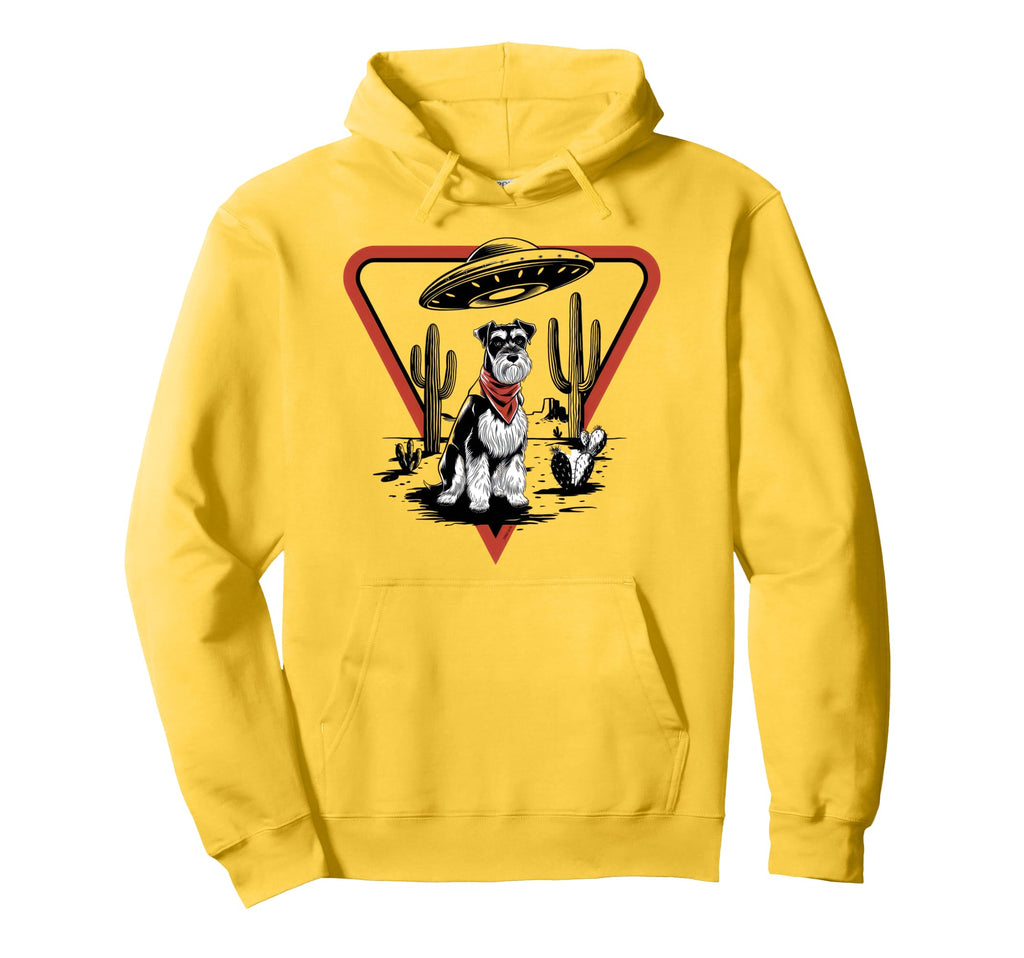 Schnauzer Schnauzer Ufo Western Hoodie - Graphic Print Men Women - T-Shirt, Sweatshirt, Hoodie