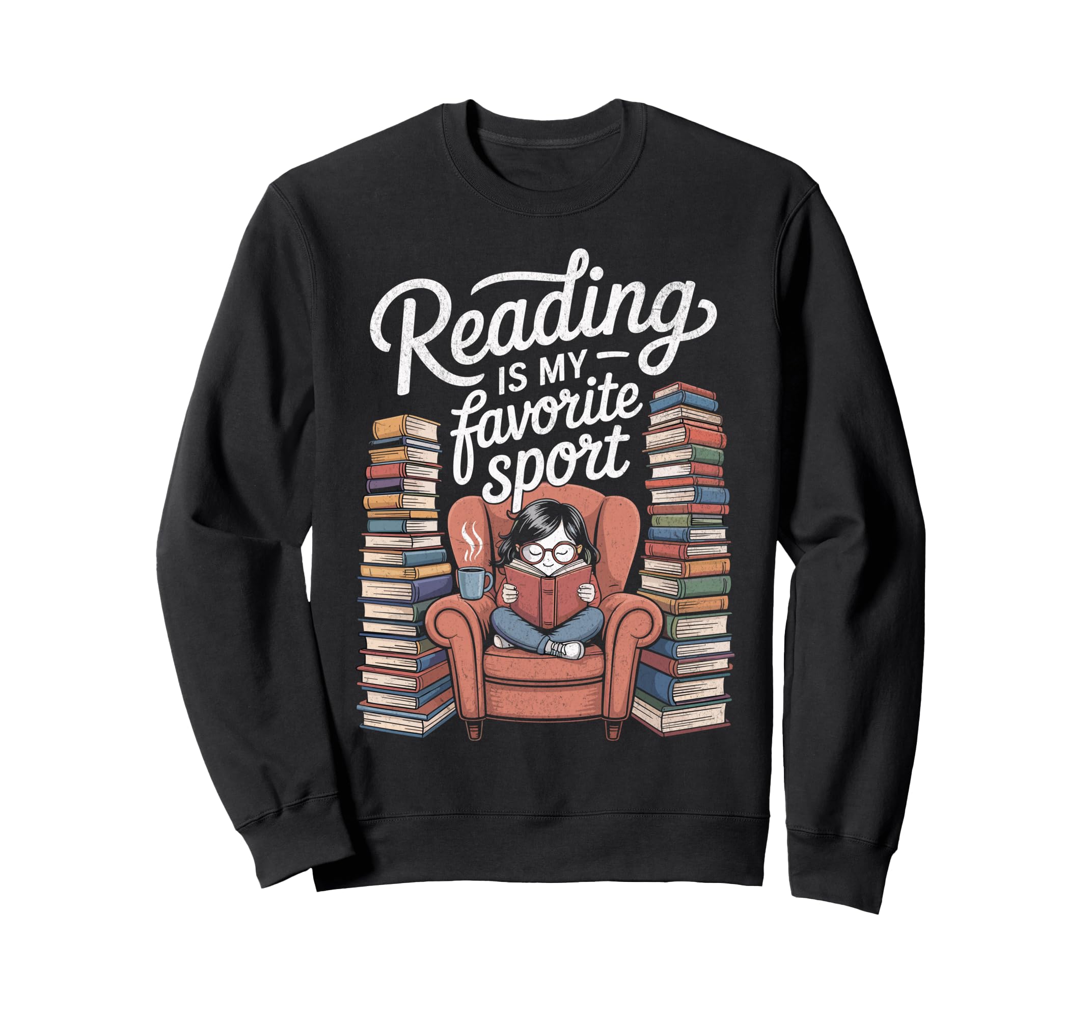 Reading Is My Favorite Sport Book Sweatshirt - Trendy Graphic Men Women - T-Shirt, Sweatshirt, Hoodie