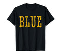 Blue Yellow Funny Text As Motif And T-Shirt - Graphic Print Men Women - T-Shirt, Sweatshirt, Hoodie