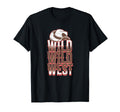 Wild Wild West Bleached Rodeo Cowboy T-Shirt - Graphic Print Unisex - T-Shirt, Sweatshirt, Hoodie