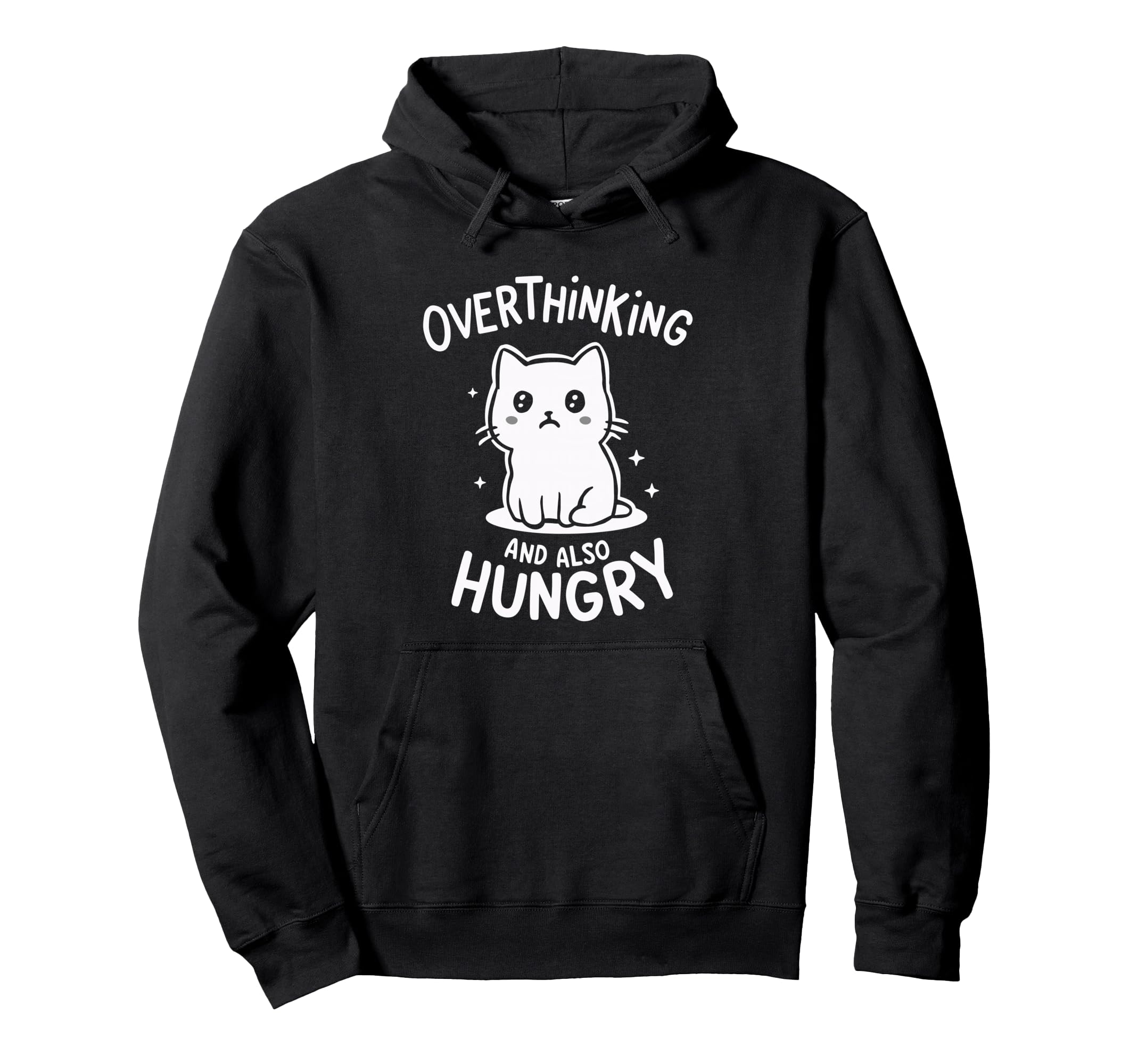 Hungry Overthinker Food Anxiety T-Shirt - Minimalist Print for Adults - T-Shirt, Sweatshirt, Hoodie