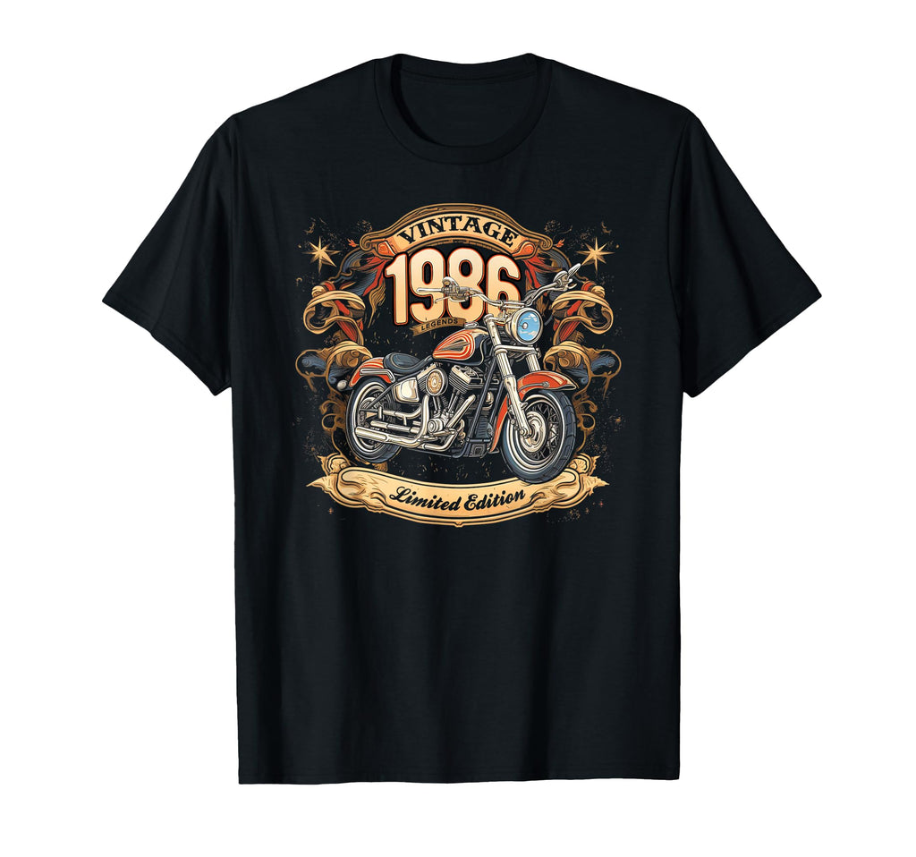 Born 1986 Motorcycle Lovers 40Th T-Shirt - Custom Art Print Men Women - T-Shirt, Sweatshirt, Hoodie