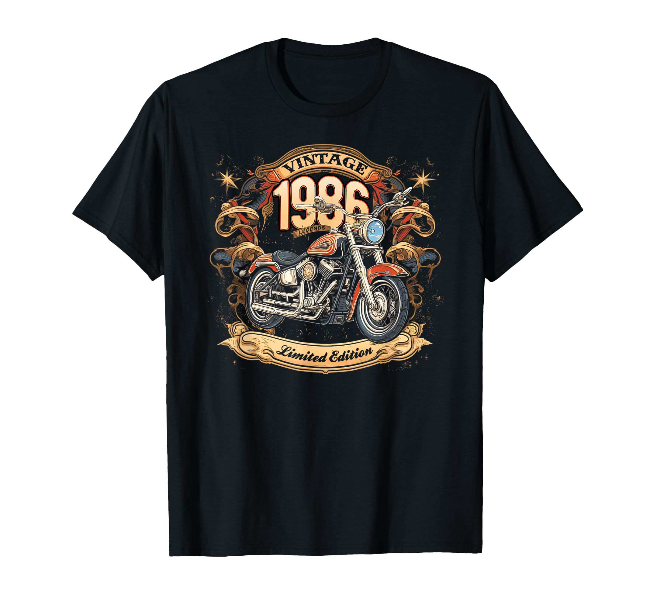 Born 1986 Motorcycle Lovers 40Th T-Shirt - Custom Art Print Men Women - T-Shirt, Sweatshirt, Hoodie