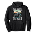 Two Wheels One Soul Motorcycle Rider Hoodie - Fun Novelty Design Unisex - T-Shirt, Sweatshirt, Hoodie