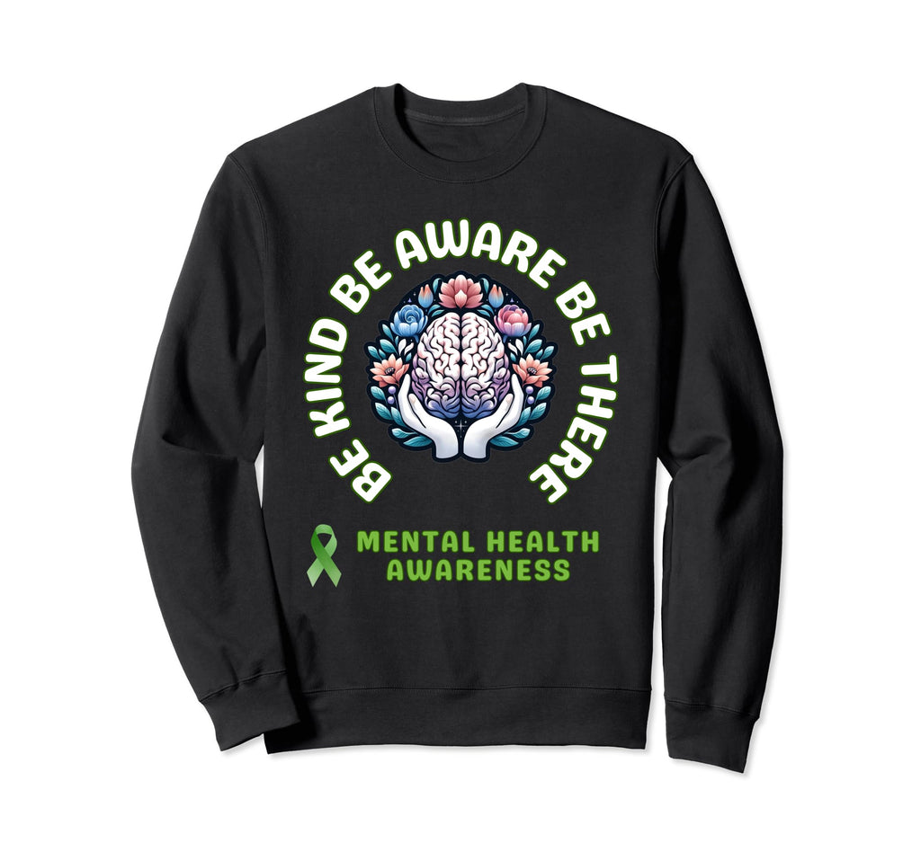 May We Wear Green Ribbon Mental Sweatshirt - Aesthetic Graphic for Adults - T-Shirt, Sweatshirt, Hoodie