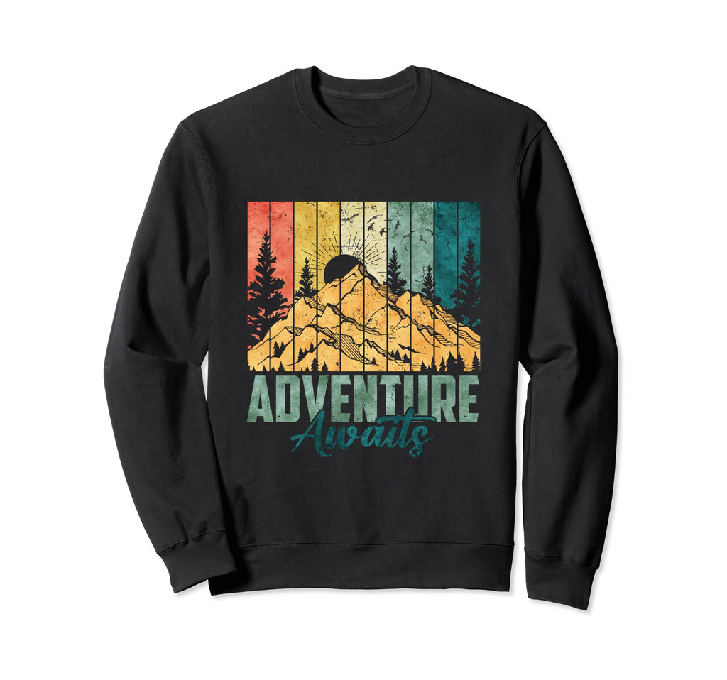 Hiking Hiker Rock Sunset Mountain Sweatshirt - Trendy Graphic for Adults - T-Shirt, Sweatshirt, Hoodie