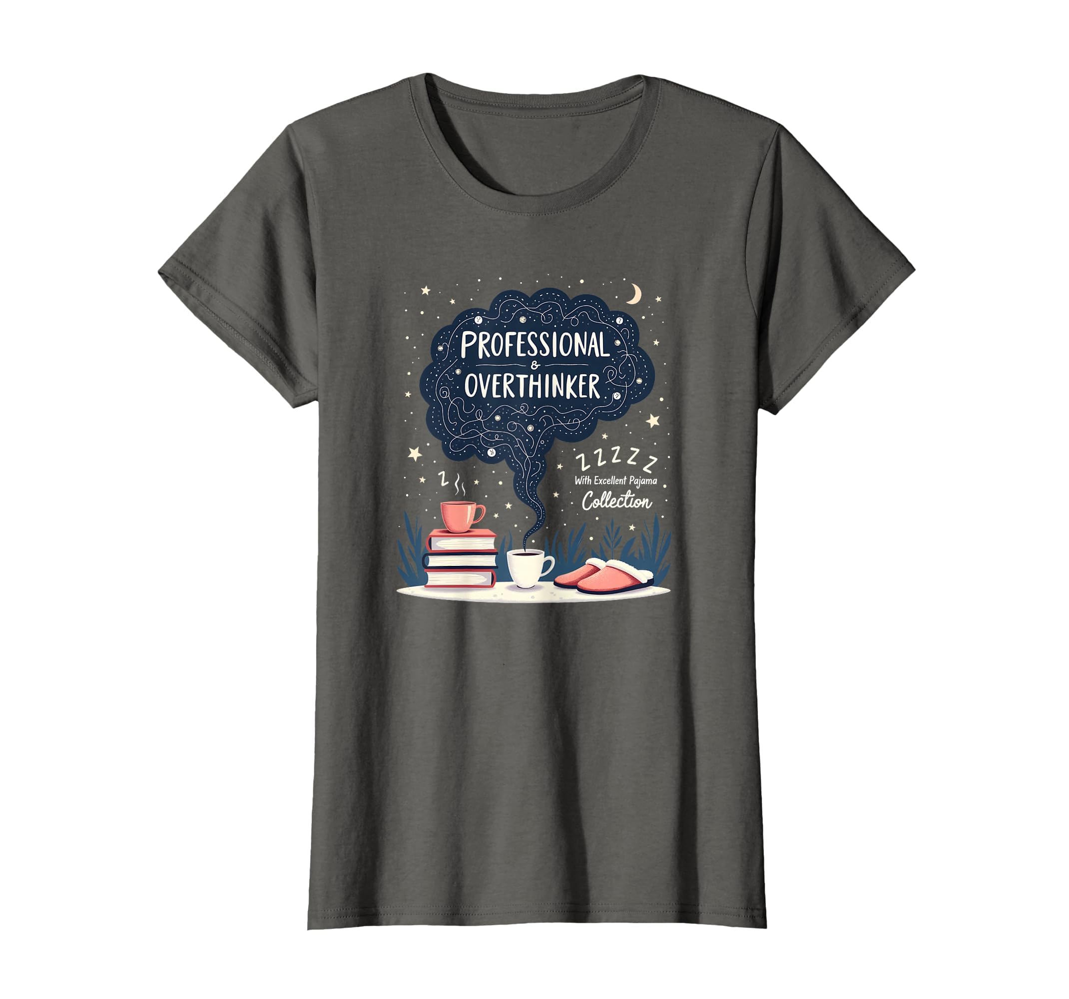 Professional Overthinker Funny Pajama Sweatshirt - Graphic Print Men Women - T-Shirt, Sweatshirt, Hoodie