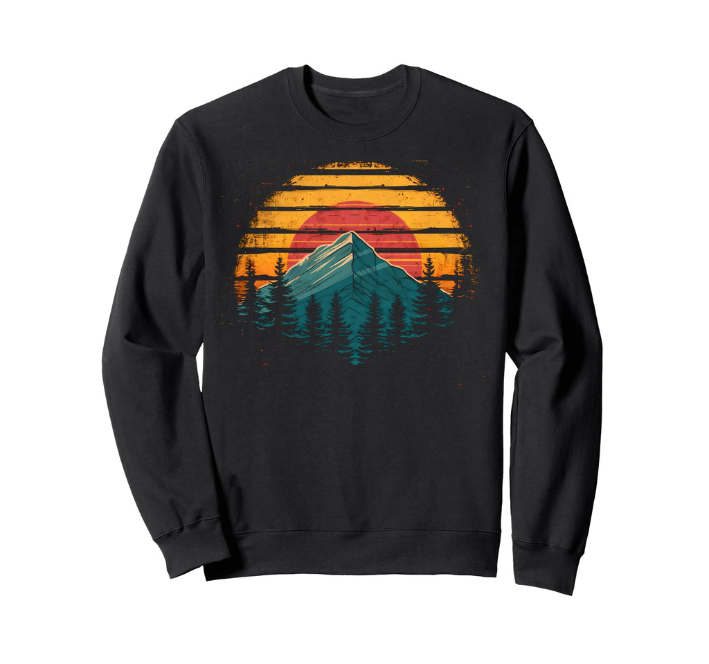 Colorful Sunset Mountain Lake 80S Sweatshirt - Custom Art Print Men Women - T-Shirt, Sweatshirt, Hoodie