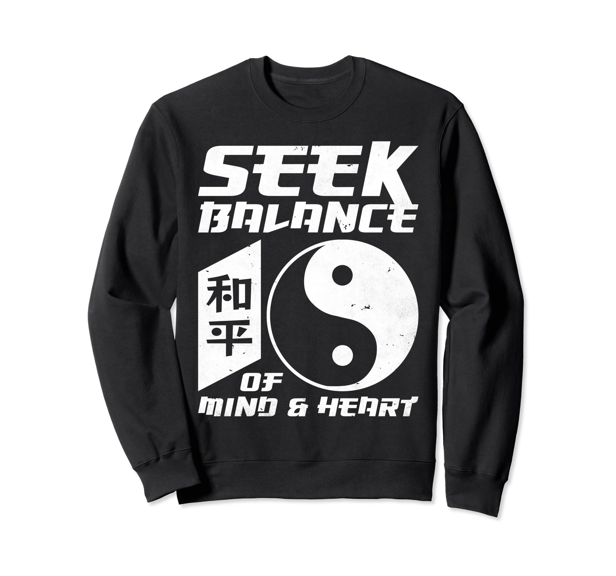 Yin Yang Seek Balance Mind Heart Sweatshirt - Graphic Print Men Women - T-Shirt, Sweatshirt, Hoodie
