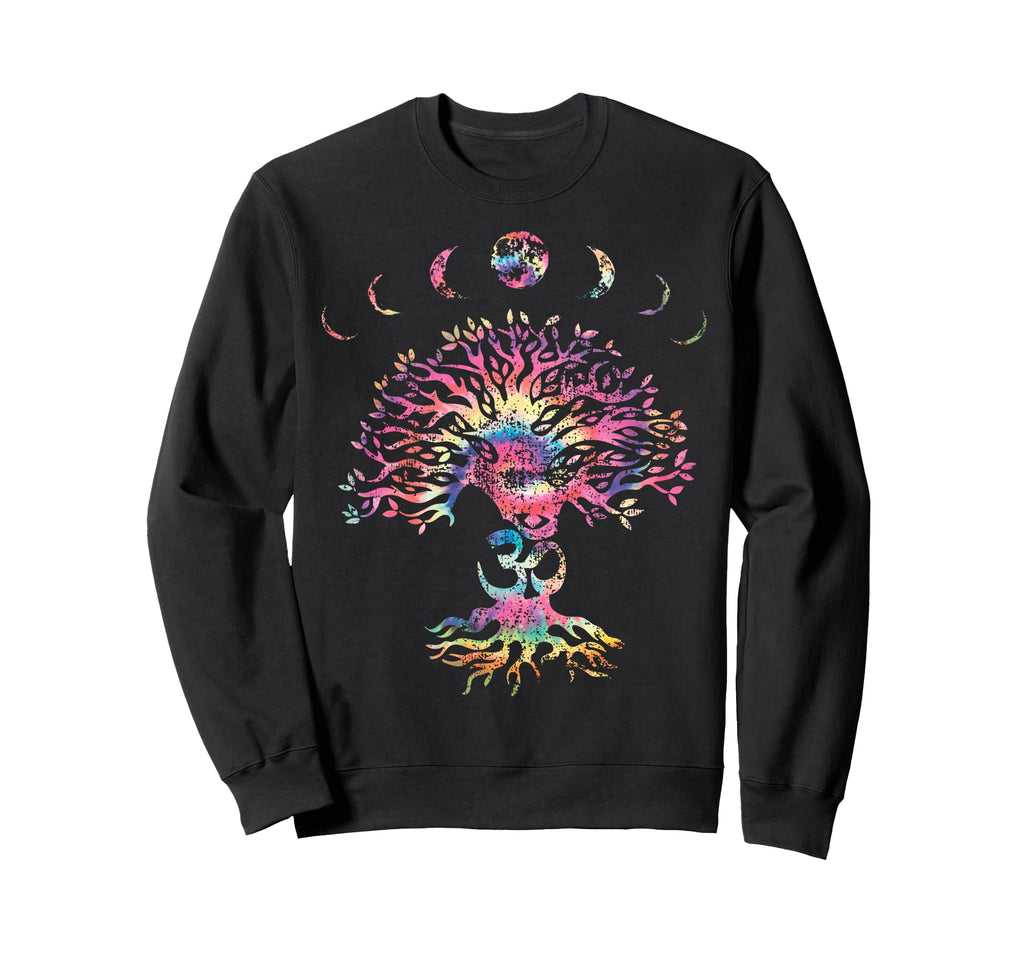 Sacred Yoga Tree Meditation Om Sweatshirt - Minimalist Print for Adults - T-Shirt, Sweatshirt, Hoodie