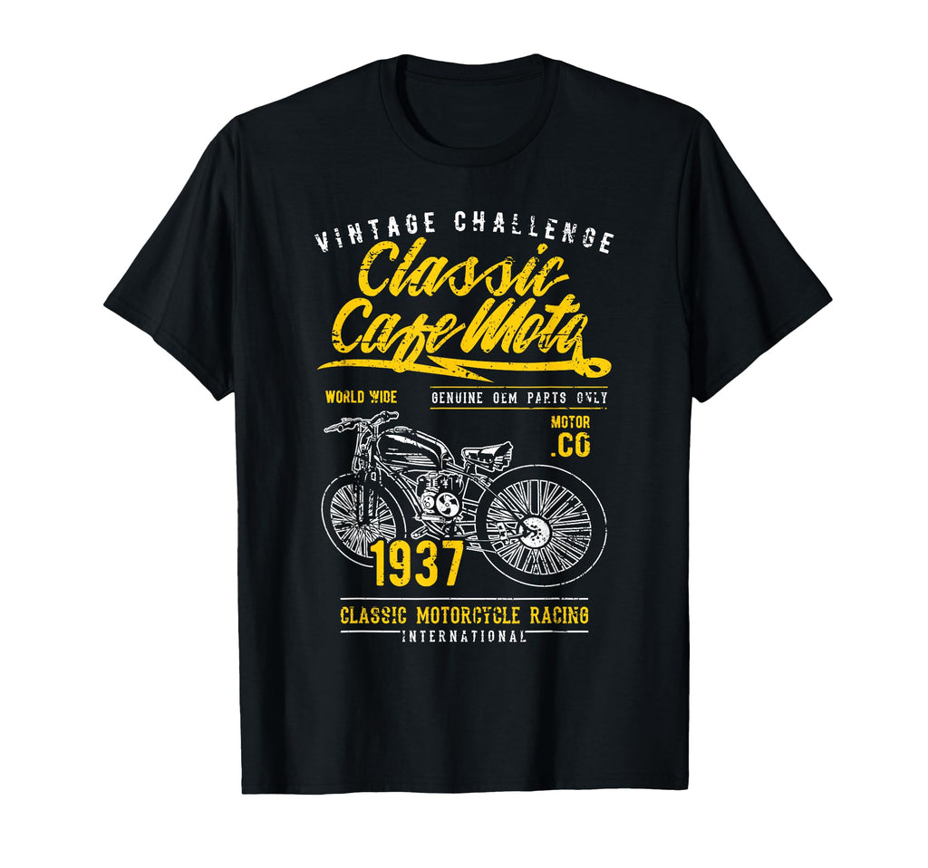 Cafe Racer Motorcycle Distressed T-Shirt - Novelty Apparel for Adults - T-Shirt, Sweatshirt, Hoodie