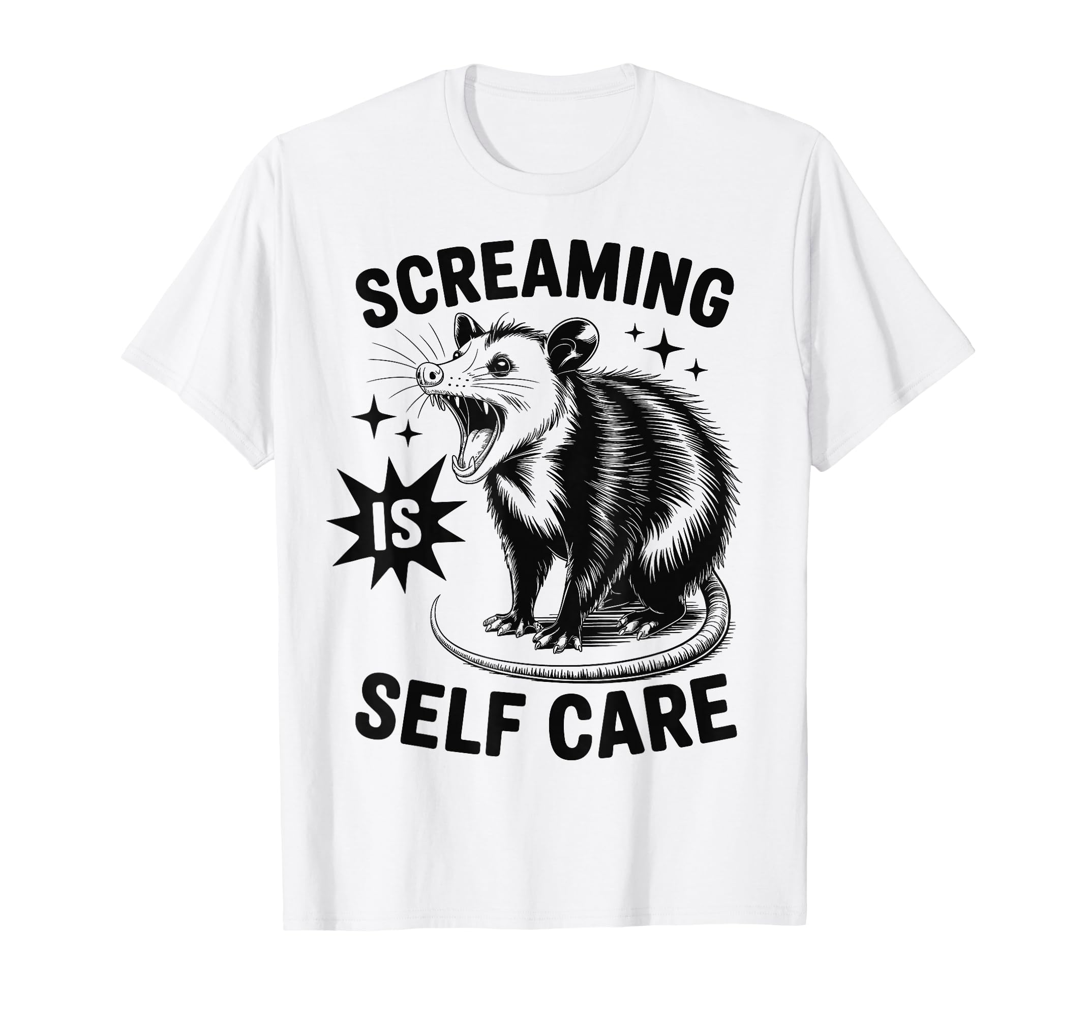 Funny Opossum Raccoon Screaming Is T-Shirt - Fun Novelty Design Unisex - T-Shirt, Sweatshirt, Hoodie