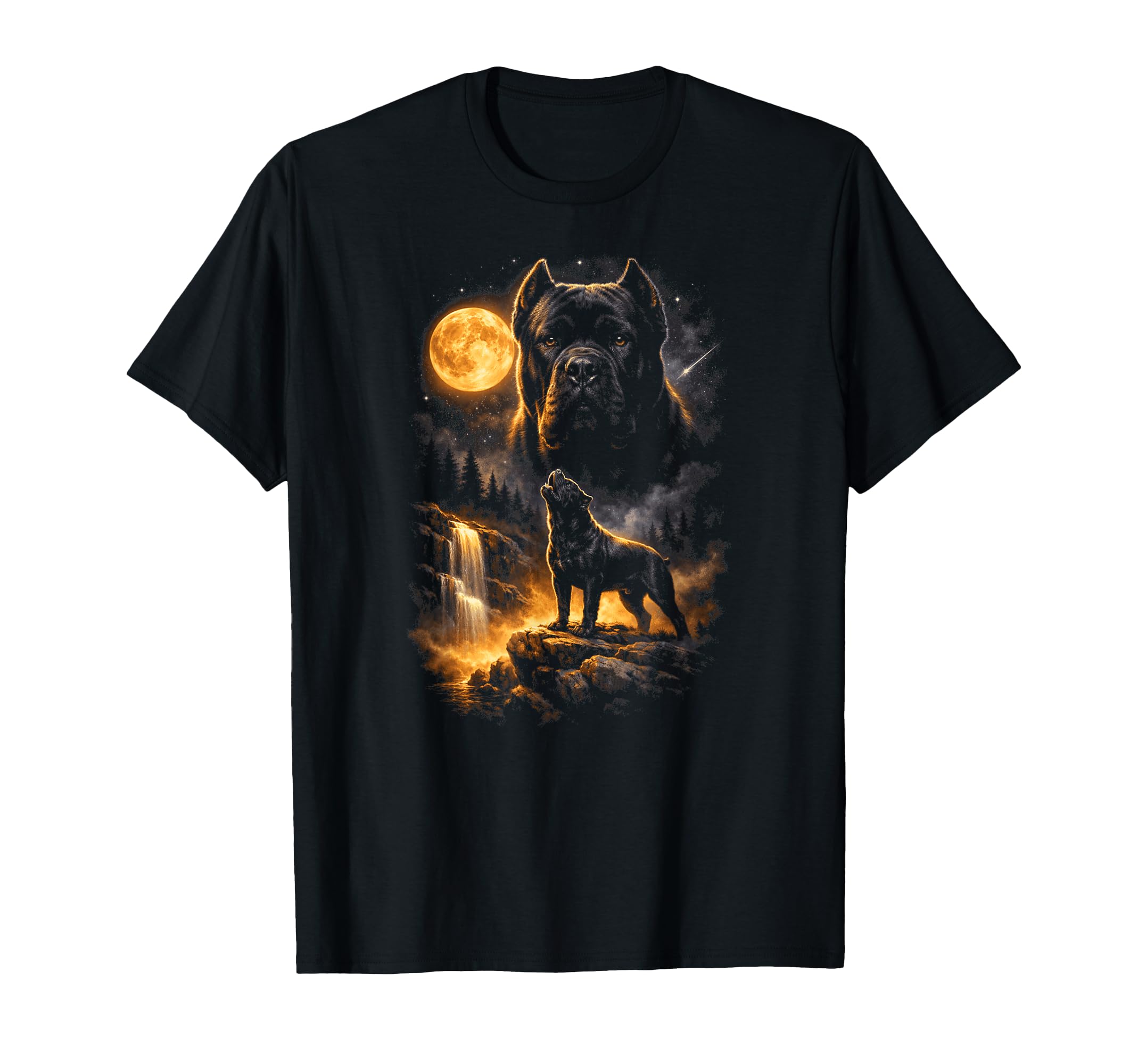 Cane Corso Howling To Moon 90S Funny Dog T-Shirt - Streetwear Style Unisex - T-Shirt, Sweatshirt, Hoodie