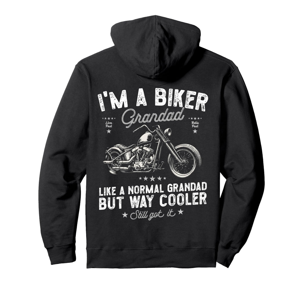 Mens Motorbike Grandad Birthday Funny Hoodie - Trendy Graphic Men Women - T-Shirt, Sweatshirt, Hoodie
