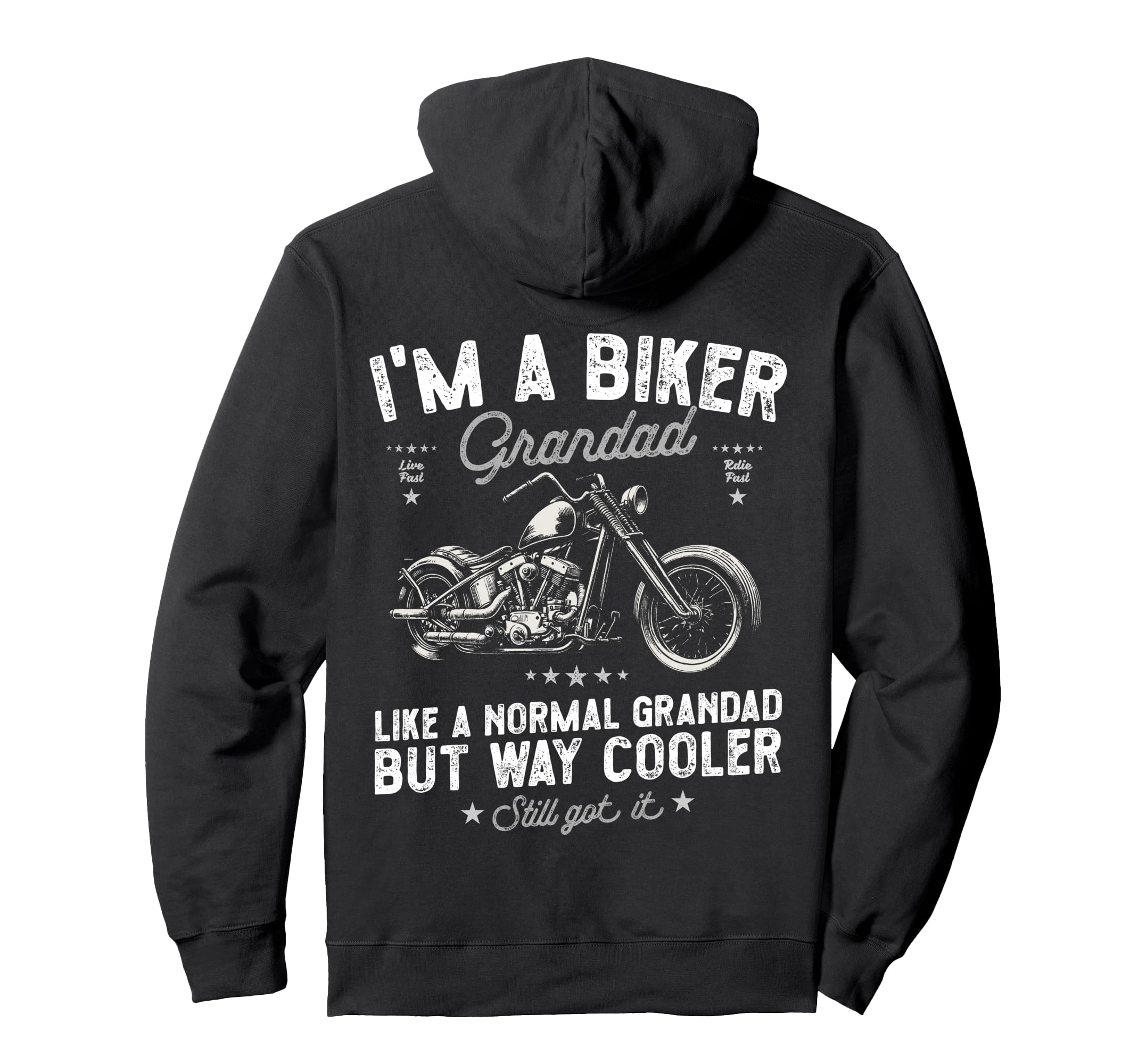 Mens Motorbike Grandad Birthday Funny Hoodie - Trendy Graphic Men Women - T-Shirt, Sweatshirt, Hoodie