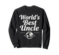 Worlds Best Uncle Script Globe Icon Sweatshirt - Unique Graphic for Adults - T-Shirt, Sweatshirt, Hoodie