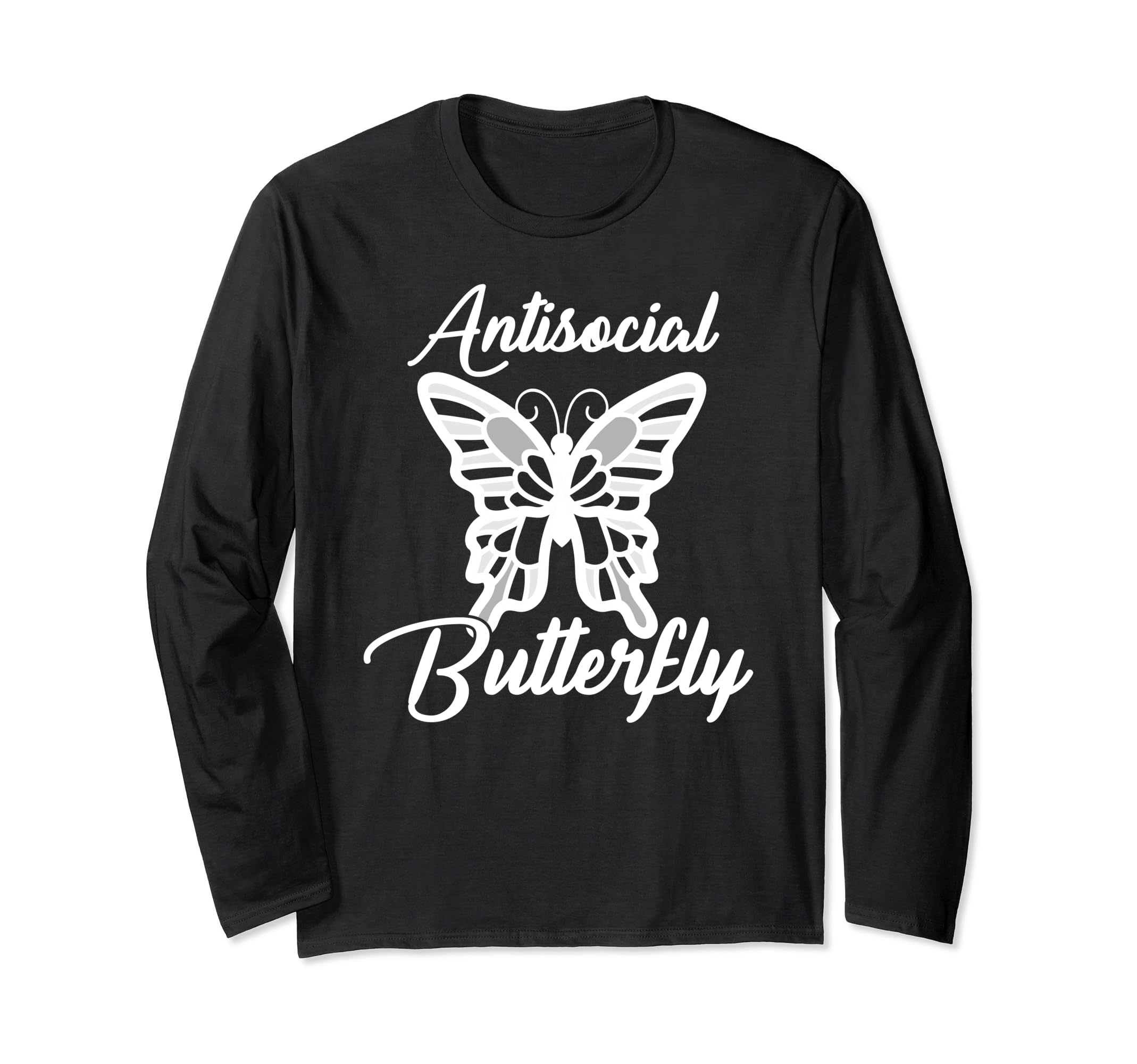 Antisocial Butterfly T-Shirt - Trendy Graphic Unisex - T-Shirt, Sweatshirt, Hoodie