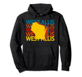 West Allis Wisconsin Wi Repeat Hoodie - Minimalist Print for Adults - T-Shirt, Sweatshirt, Hoodie