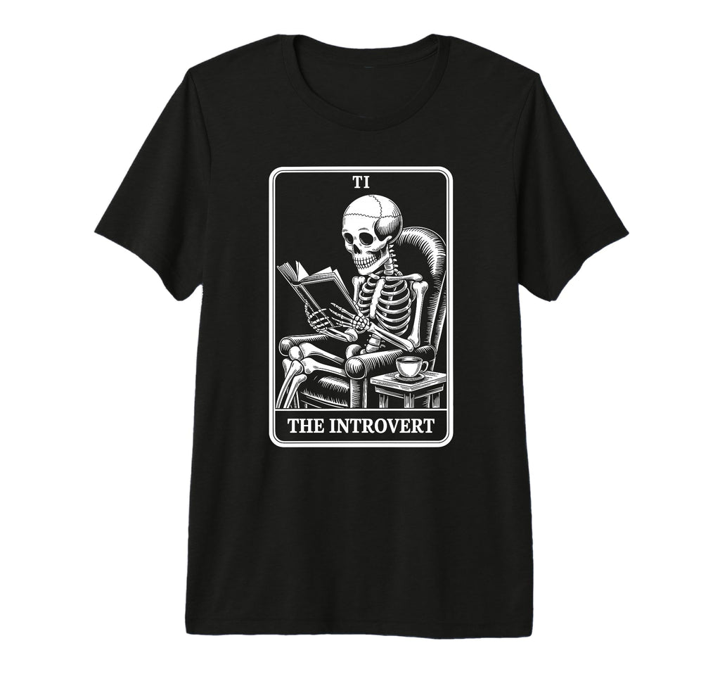 Introvert Tarot Indoorsy Antisocial T-Shirt - Minimalist Print for Adults - T-Shirt, Sweatshirt, Hoodie