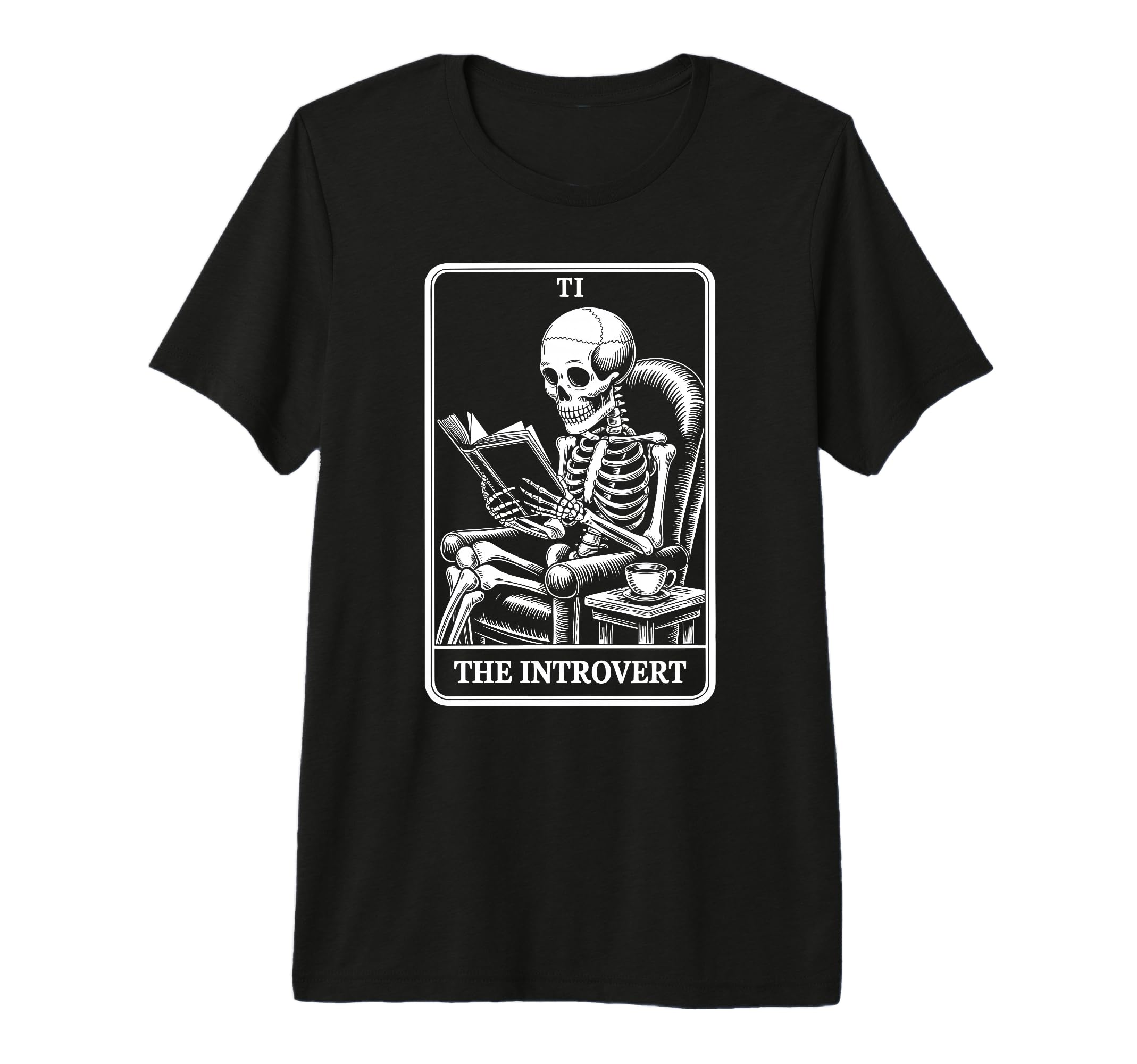 Introvert Tarot Indoorsy Antisocial T-Shirt - Minimalist Print for Adults - T-Shirt, Sweatshirt, Hoodie