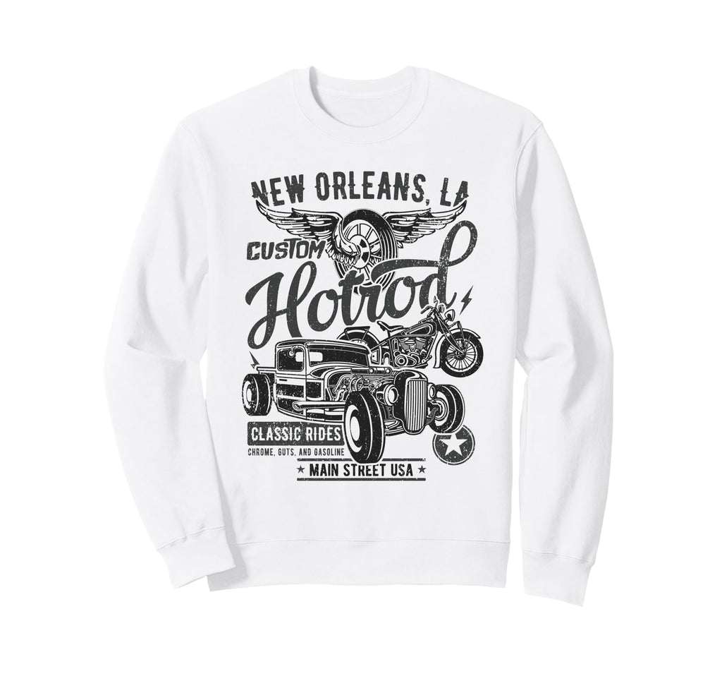 New Orleans La Hotrod Car And Motorcycle Sweatshirt - Graphic Print Unisex - T-Shirt, Sweatshirt, Hoodie