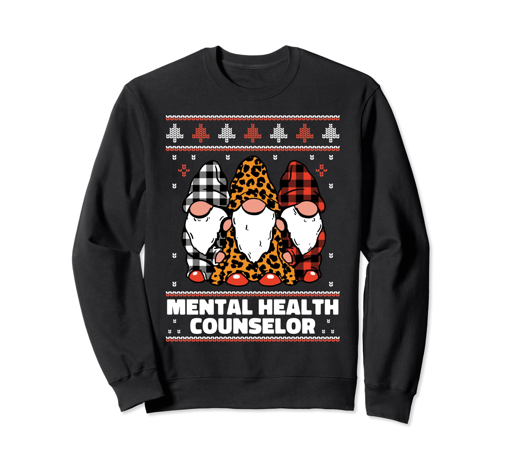 Merry Santa Gnome Mental Health Sweatshirt - Unique Graphic Men Women - T-Shirt, Sweatshirt, Hoodie