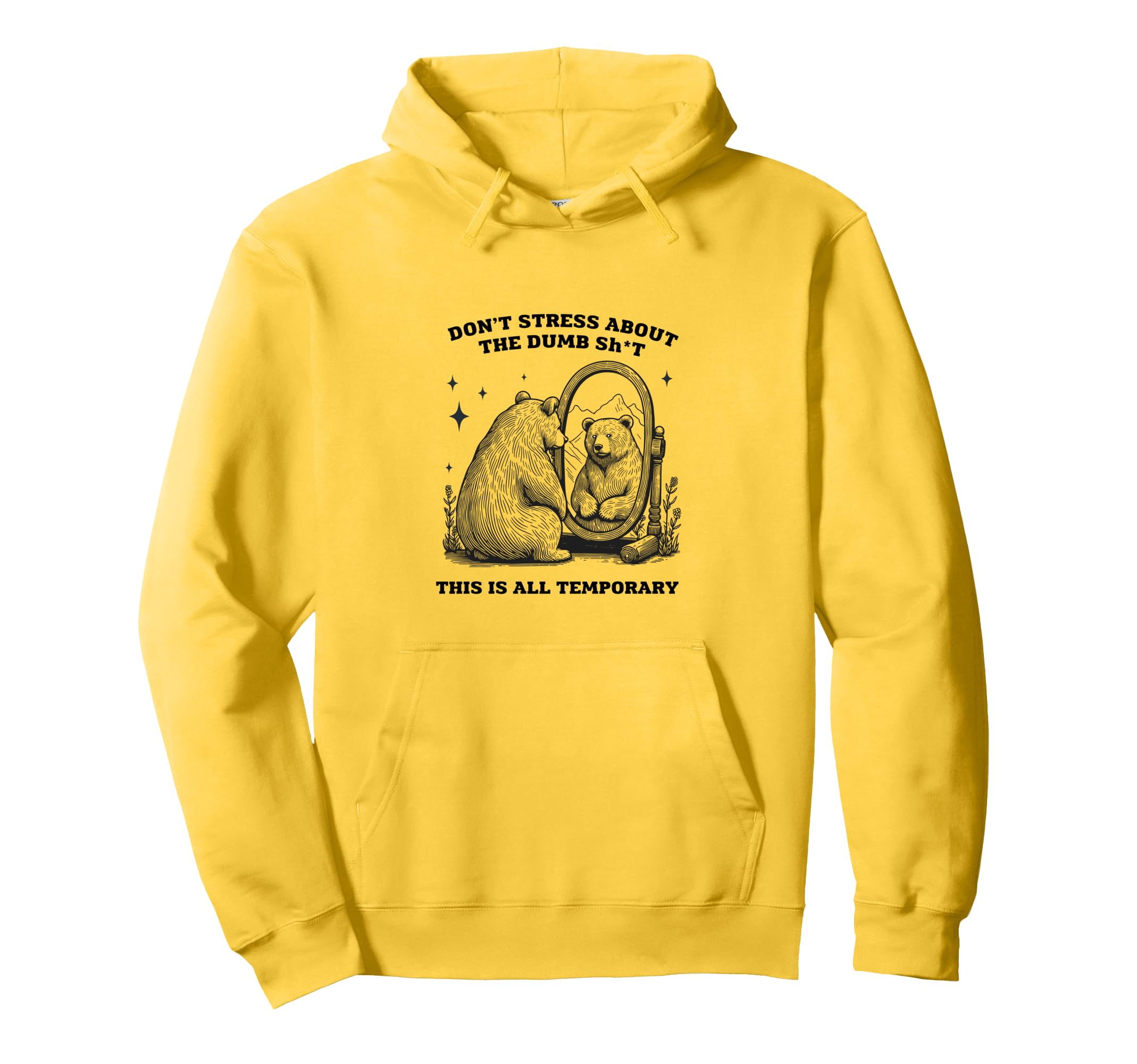 Bear Gazing Into Mirror Self Care Love Hoodie - Streetwear Style Men Women - T-Shirt, Sweatshirt, Hoodie